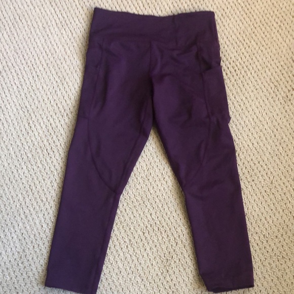 Zaiga active wine red maroon leggings with side pockets small 6-8 - Picture 4 of 5